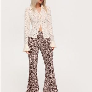 Zebra print bell bottoms